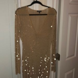 Rhinestone dress nude